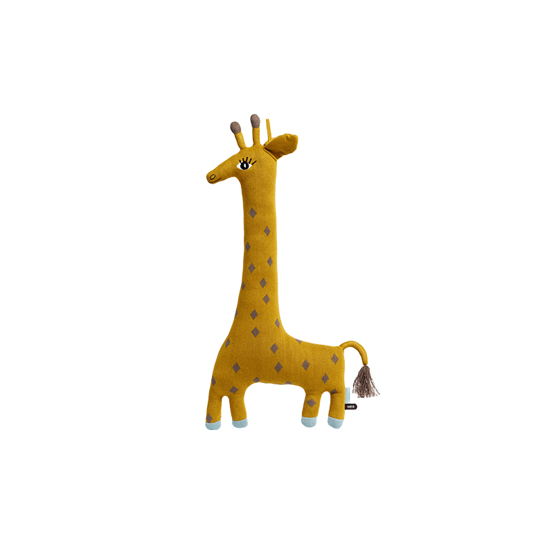 Kissen - Giraffe Noah mustard von OYOY