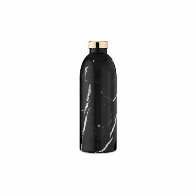 Trinkflasche - Clima Marble schwarz von 24 Bottles
