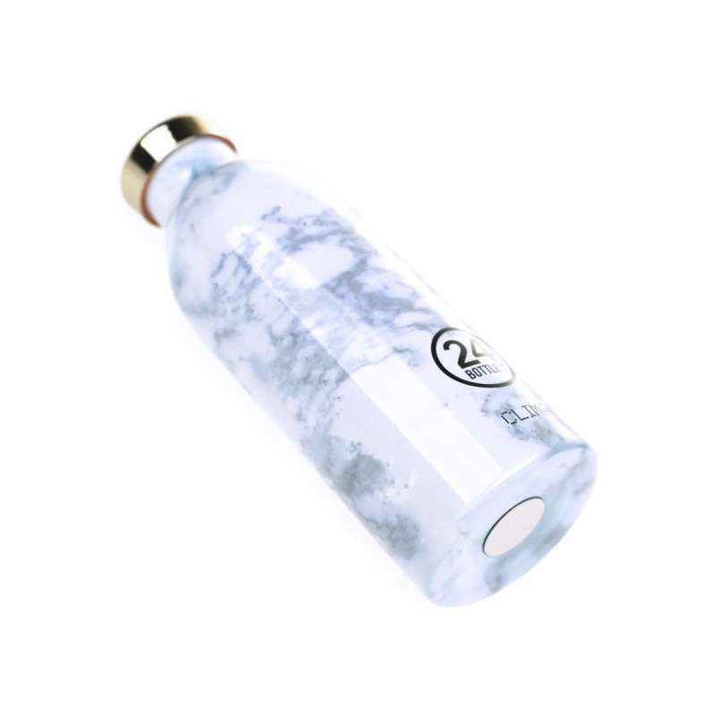 Trinkflasche - Clima Marble weiss von 24 Bottles