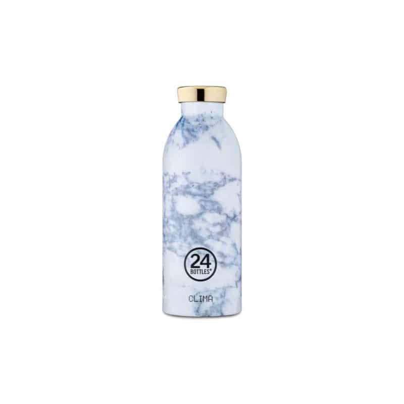 Trinkflasche - Clima Marble weiss von 24 Bottles