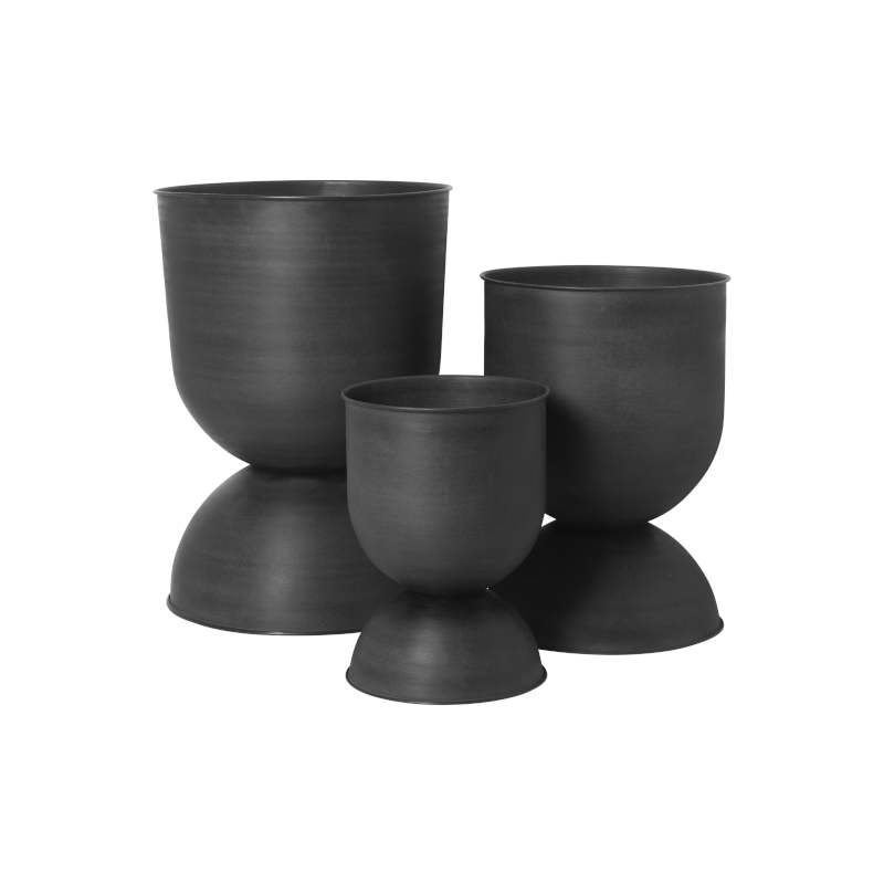 Blumentopf - Hourglass Pot schwarz L von Ferm Living