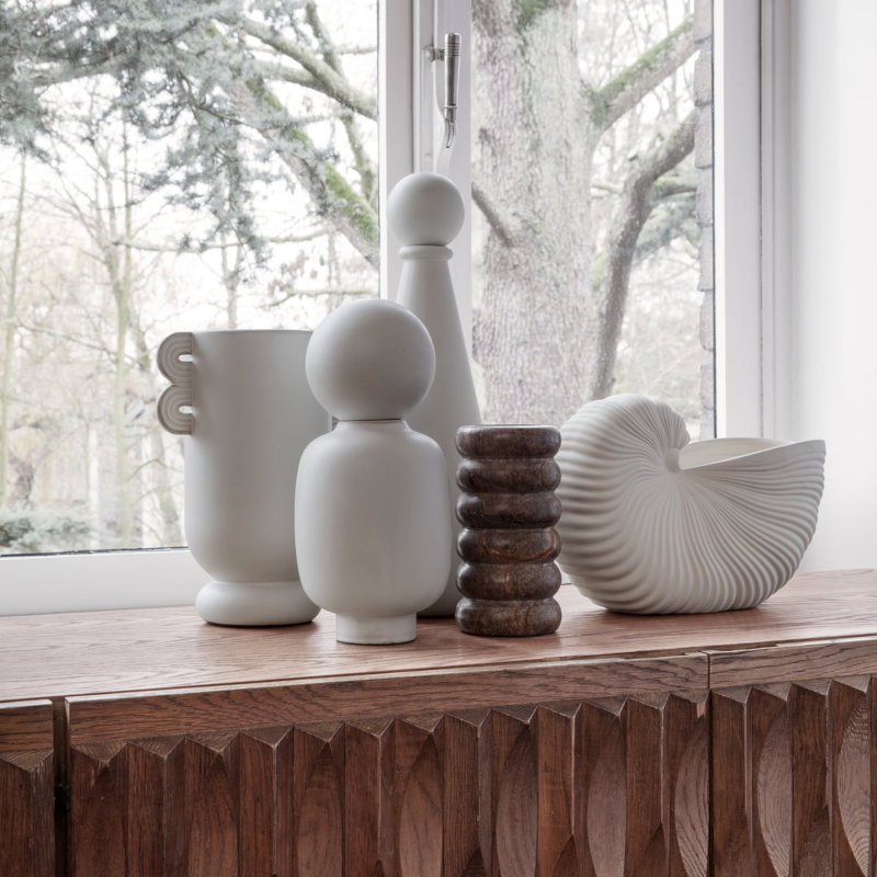 Vase - Shell Pot weiss von Ferm Living