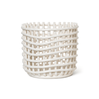 Korb - Ceramic Basket Off-White L von Ferm Living