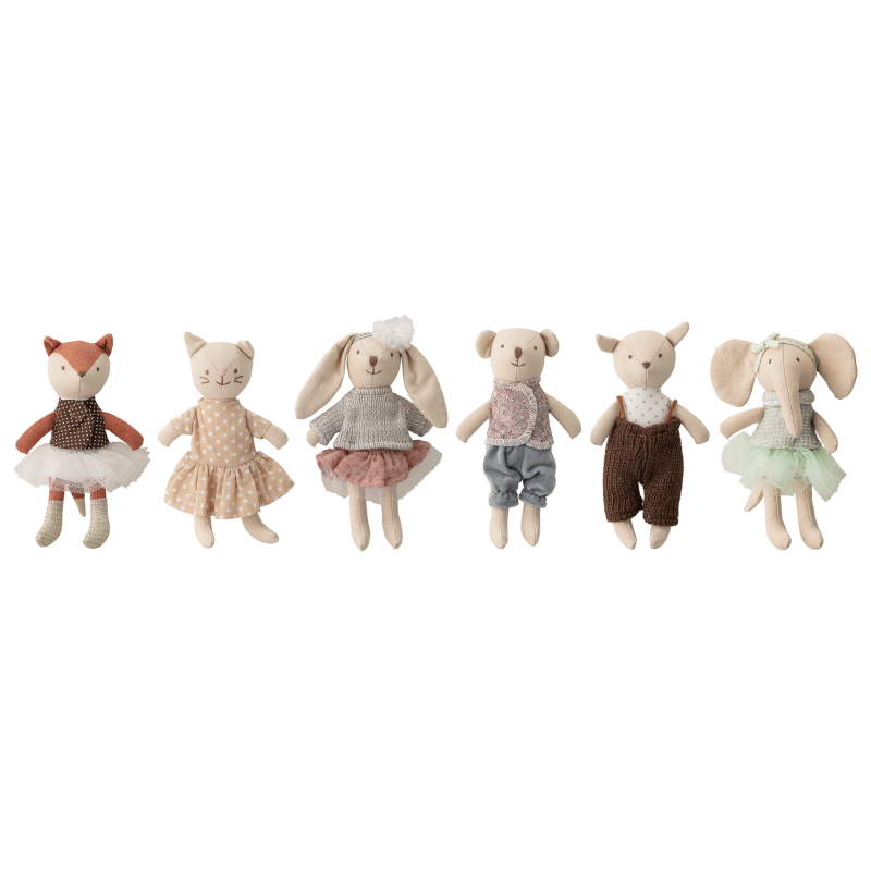Mini Puppen - Animals 6er Set von Bloomingville