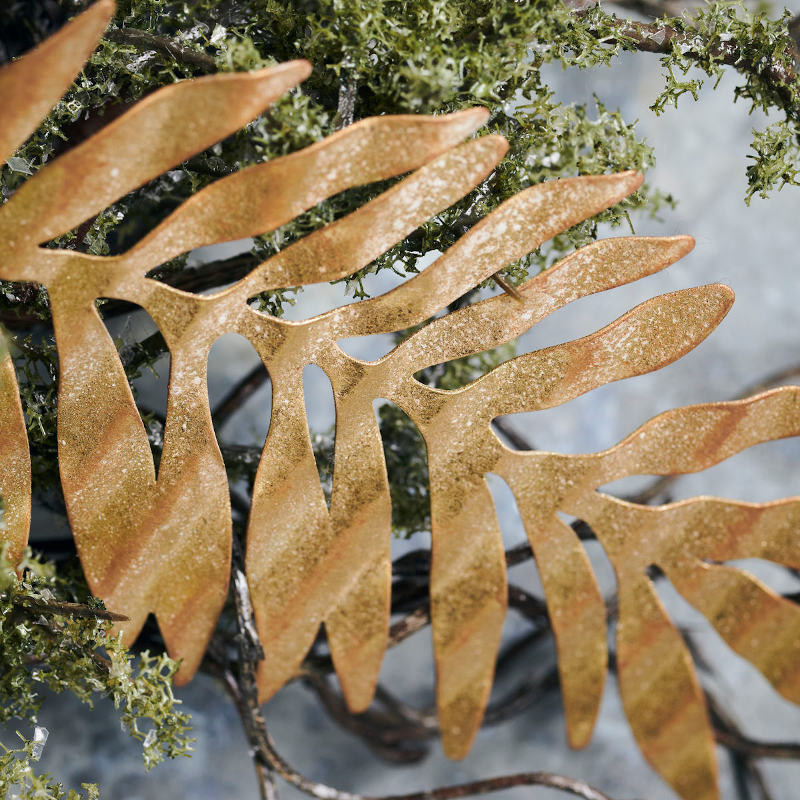 Ornament - Tin plate leaf gold