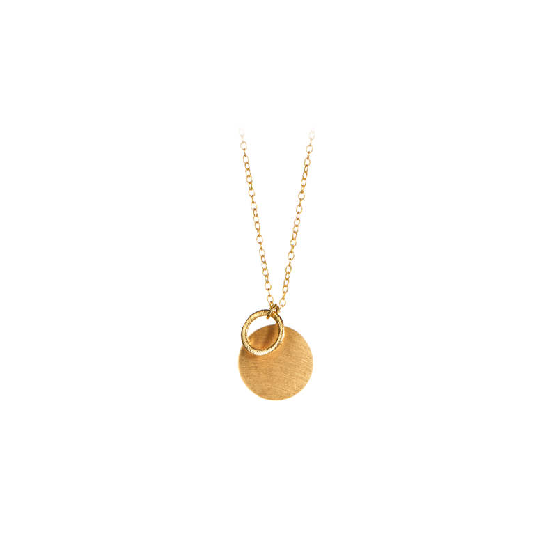 Coin & Circle Necklace gold von Pernille Corydon