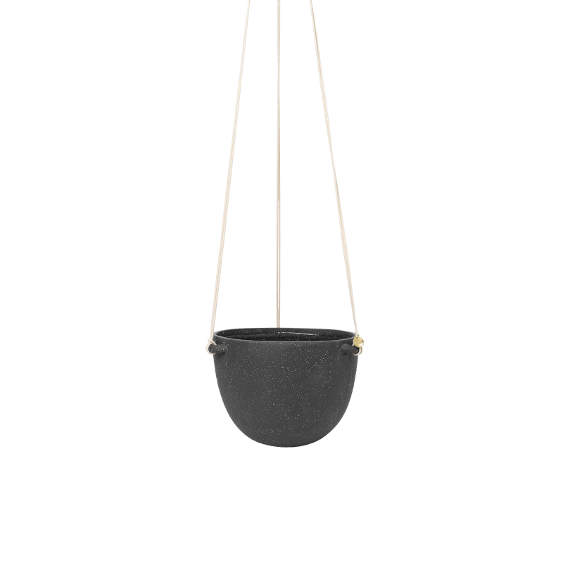 Hanging Pot – Speckle dark grey L von Ferm Living