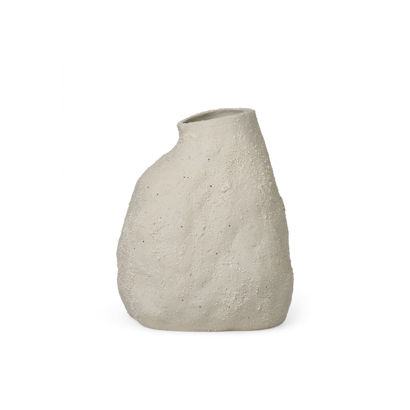 Vase - Vulca Medium Off-white Stone von Ferm Living