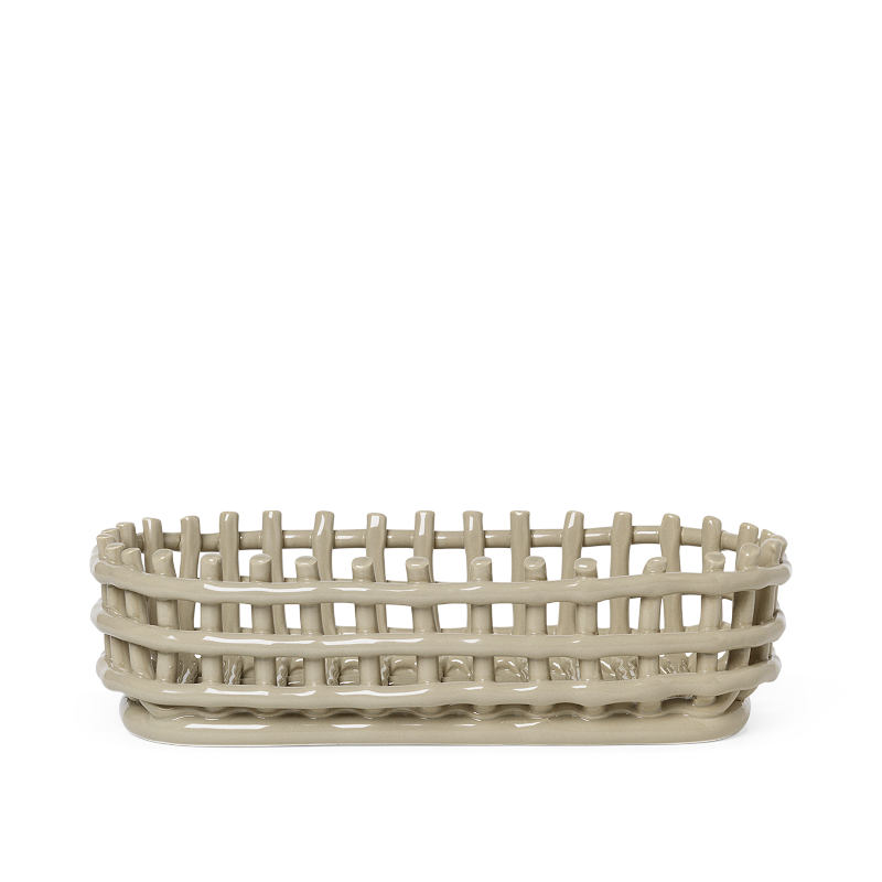 Korb – Ceramic Basket cashmere oval von Ferm Living