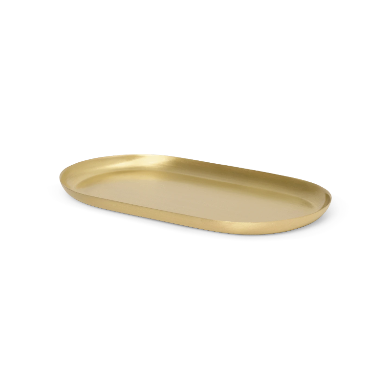 Tray - Basho oval Brass von Ferm Living