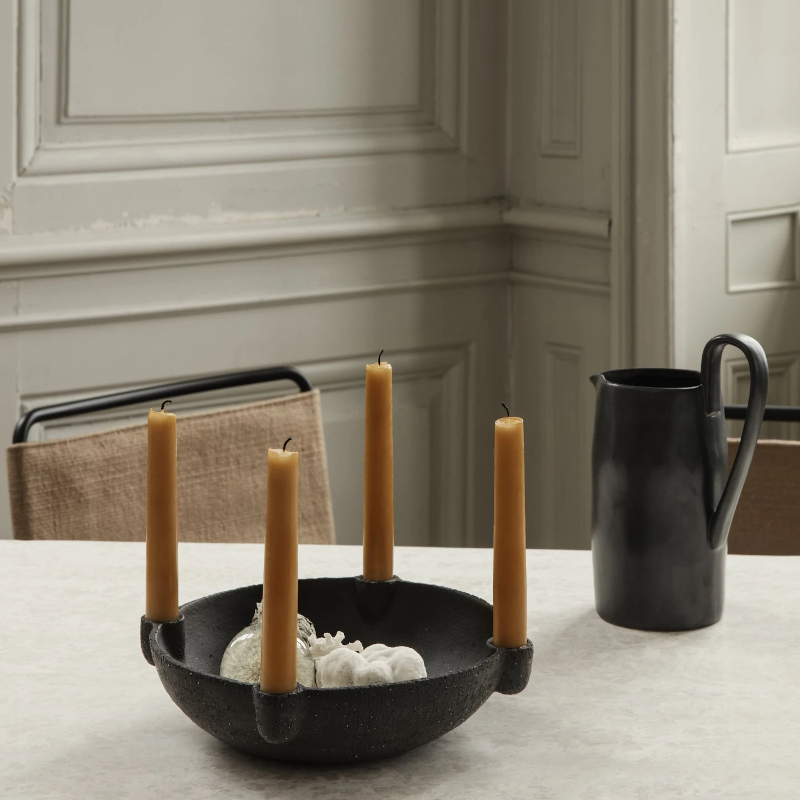 Kerzenhalter - Bowl Ceramic Dark von Ferm Living