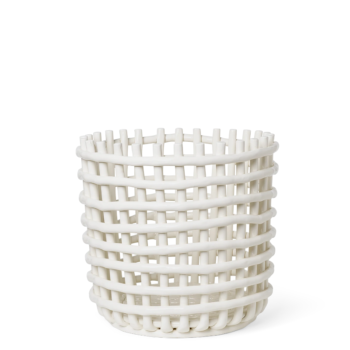 Korb – Ceramic Basket Off-White XL von Ferm Living