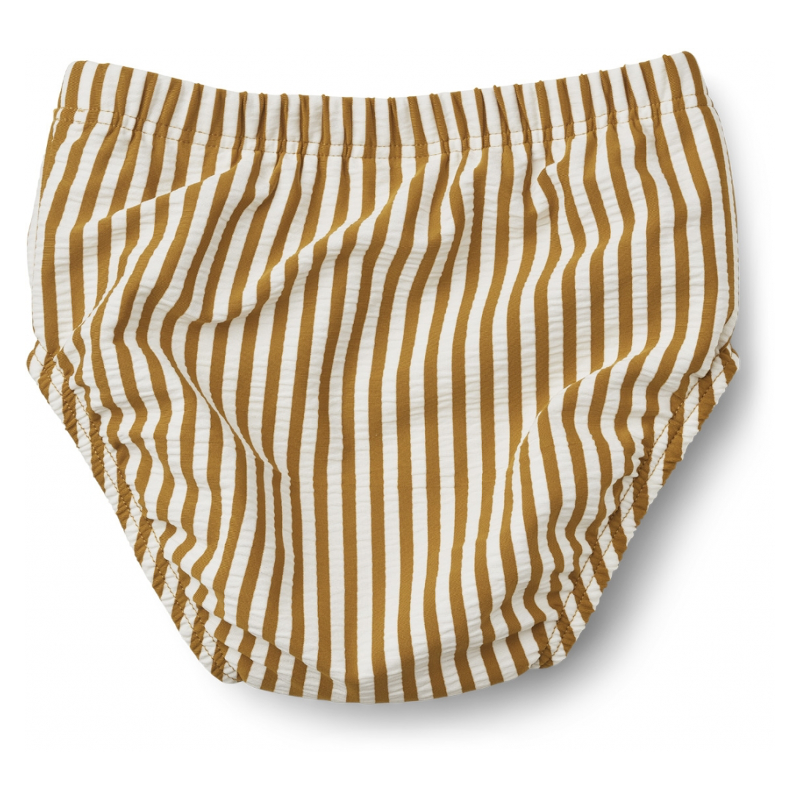 Schwimmhose Baby - Anthony seersucker golden caramel/white von Liewood