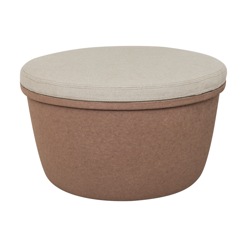 Pouf - Barcelona earth/Top taupe von Paper Paste Living