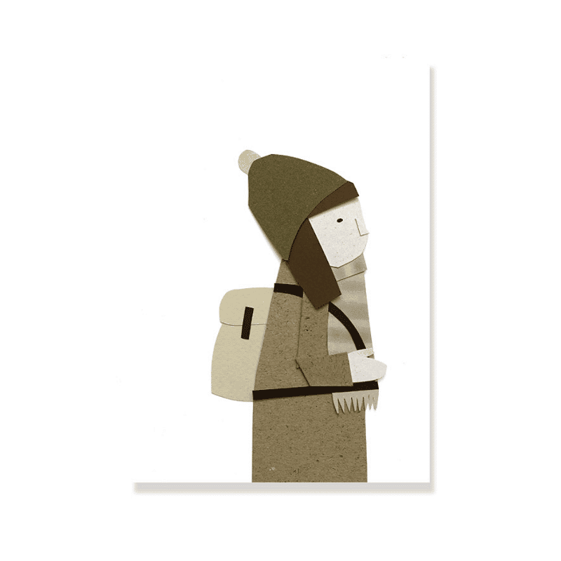 Postkarte - Backpack Girl von Ted & Tone