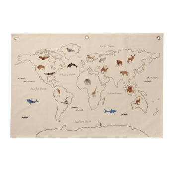 Wanddeko - World Map off-white von Ferm Living