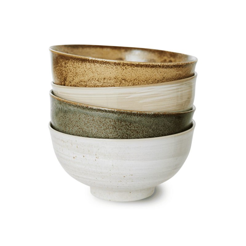 Japanese Noodle Bowl - KYOTO Ceramics 4er Set von HK Living