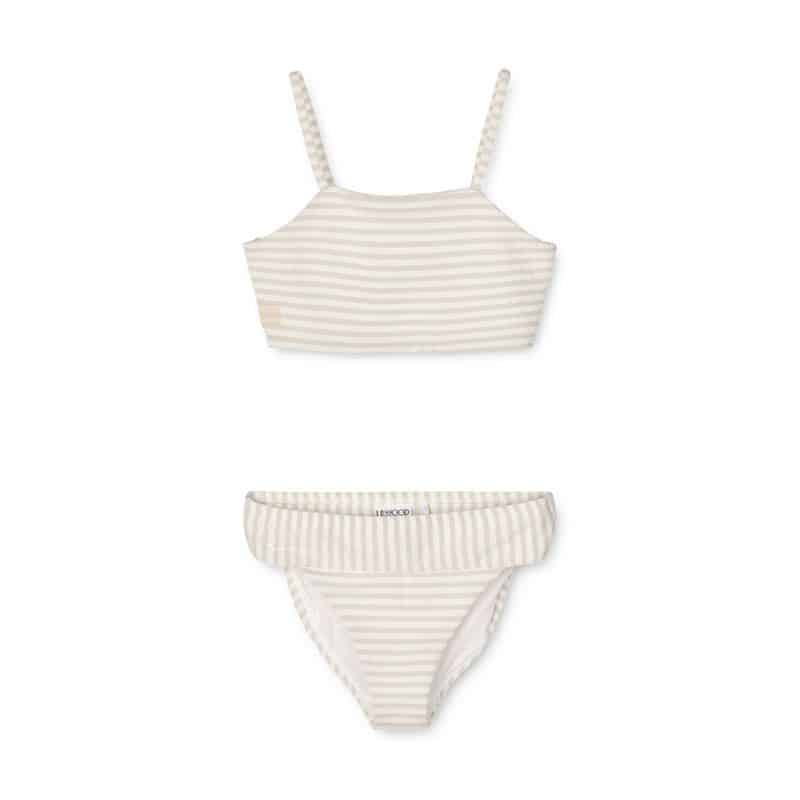 Bikini - Lucette seersucker stripe crisp white/sandy von Liewood