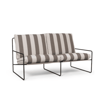 Lounge 2 Seater – Desert Stripe black/chocolate von Ferm Living