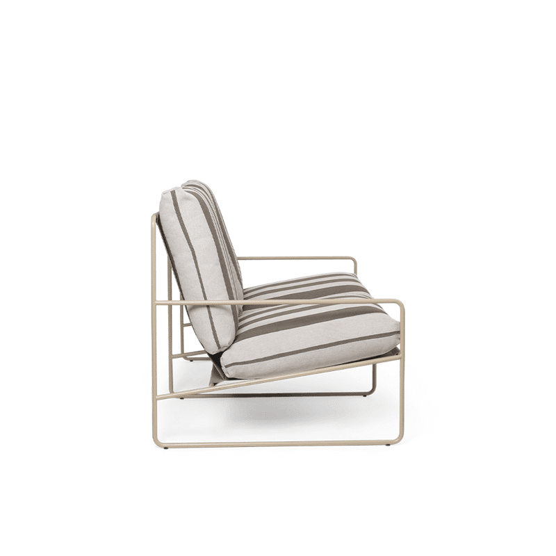 Lounge 2 Seater – Desert Stripe cashmere/chocolate von Ferm Living