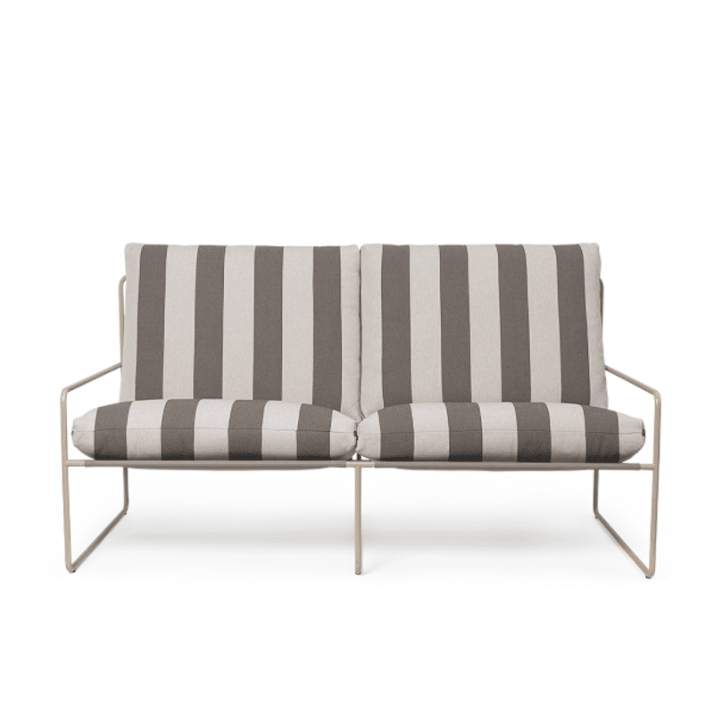 Lounge 2 Seater – Desert Stripe cashmere/chocolate von Ferm Living