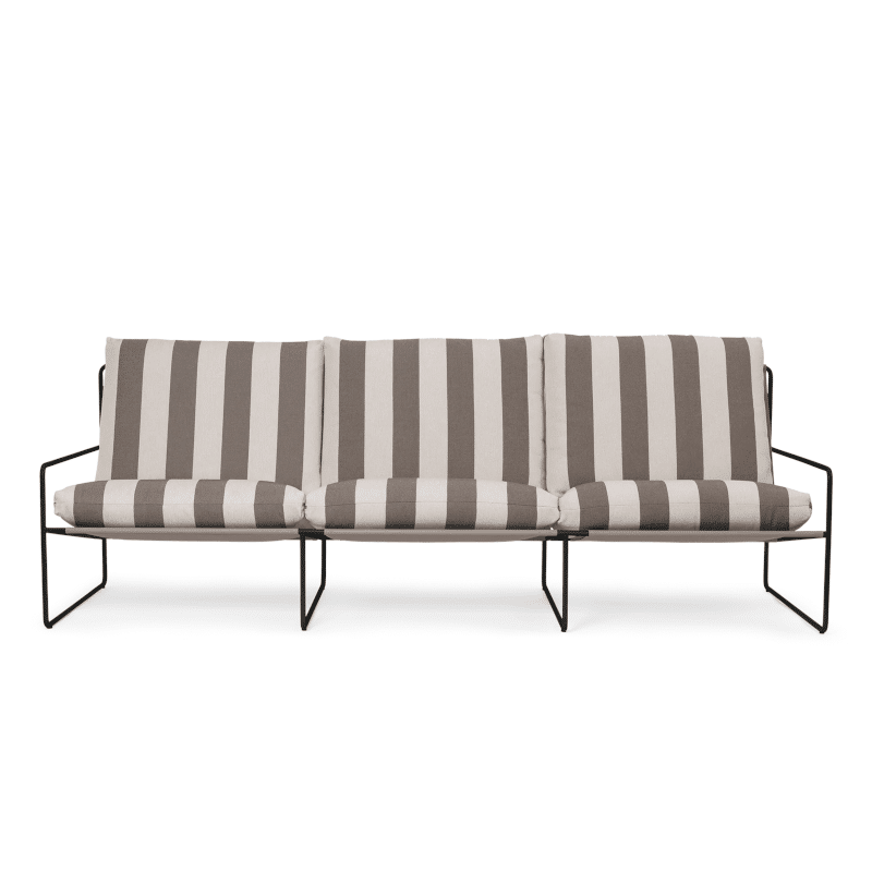 Lounge 3 Seater – Desert Stripe black/chocolate von Ferm Living