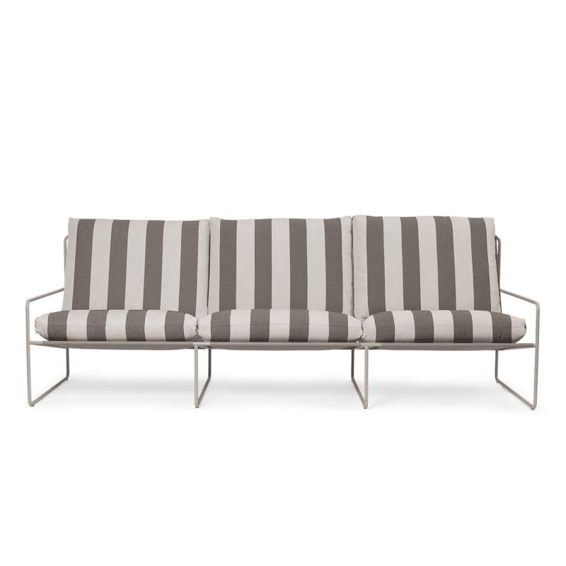 Lounge 3 Seater – Desert Stripe cashmere/chocolate von Ferm Living