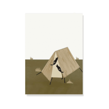 Postkarte – Tent fun von Ted and Tone