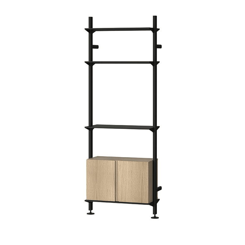 Regal - Pira G2 black/oak von String Furniture