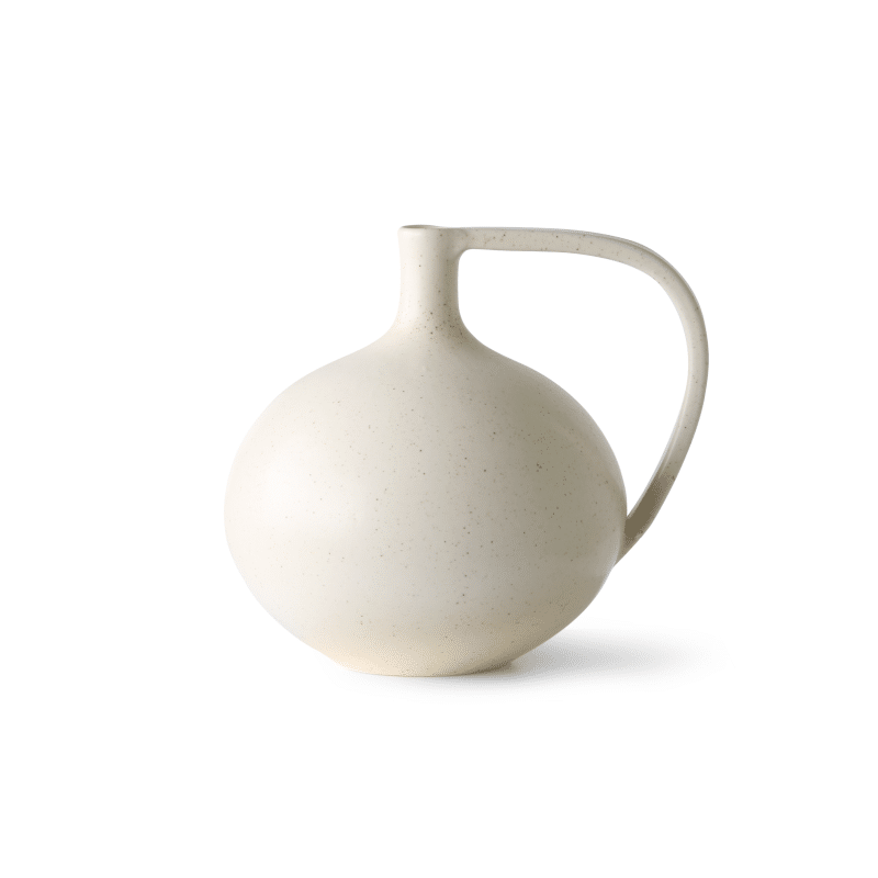 Vase - Jar M white speckled von HK Living