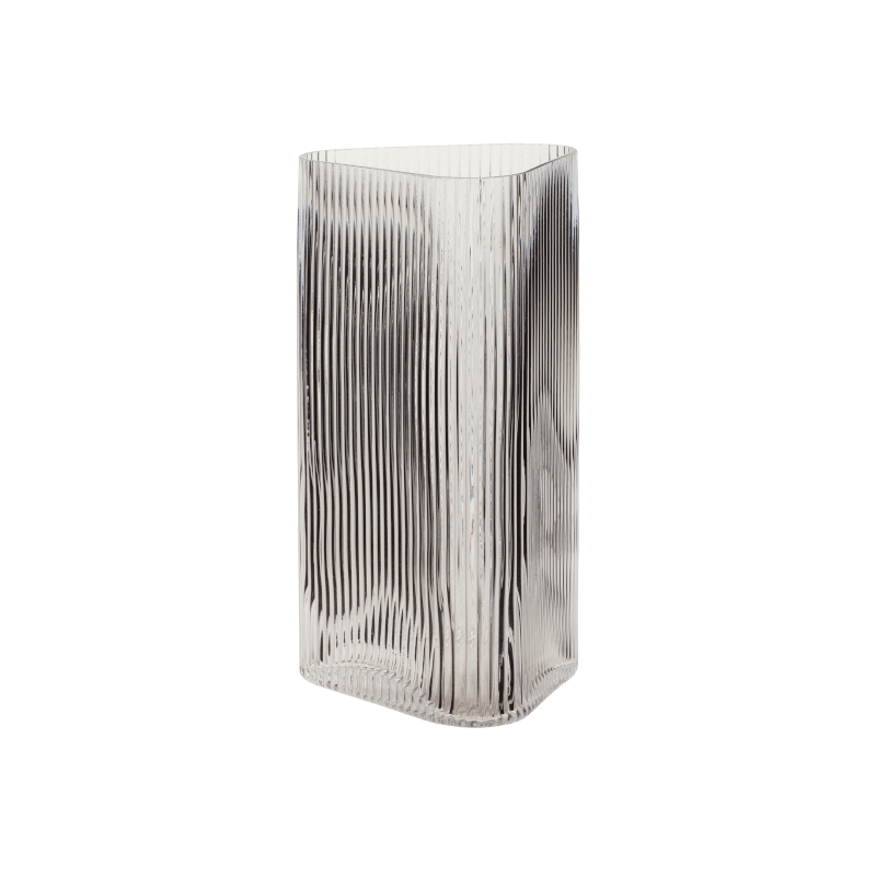 Vase - Elements dreieckig klar L von Hübsch Interior