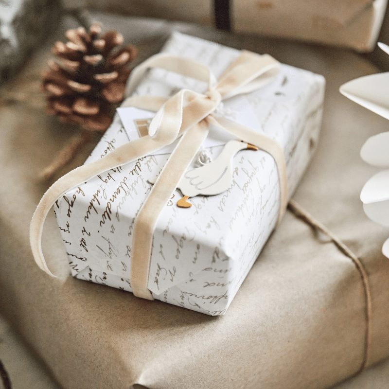 Geschenkband – Velours creme von Ib Laursen