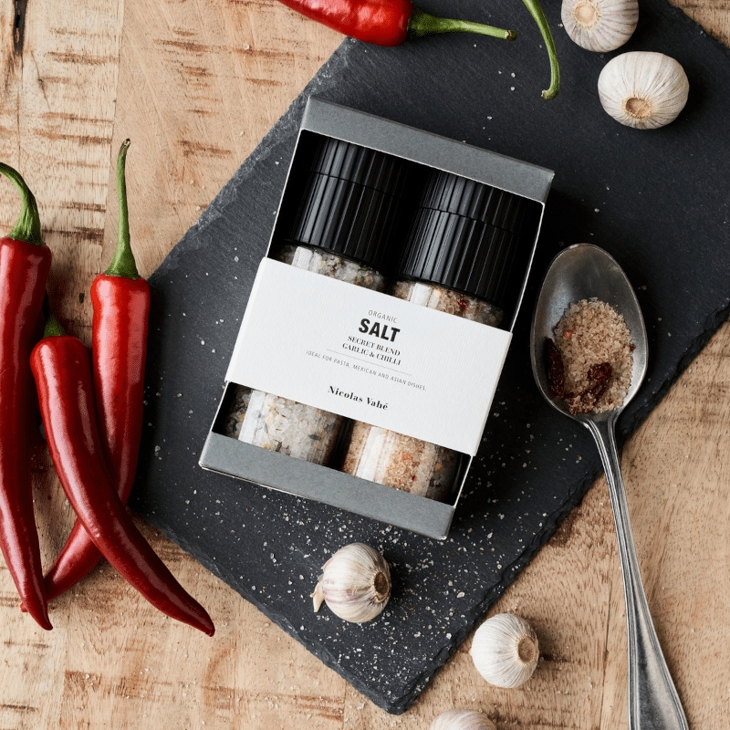 Gift Box Salt - Secret blend & Garlic Chili von Nicolas Vahé