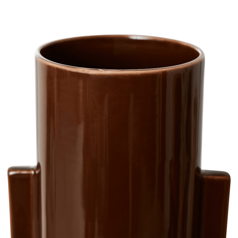 Vase - Ceramic espresso L von HK Living