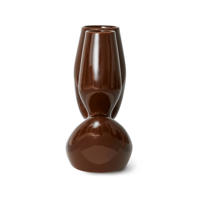 Vase - Ceramic organic espresso von HK Living
