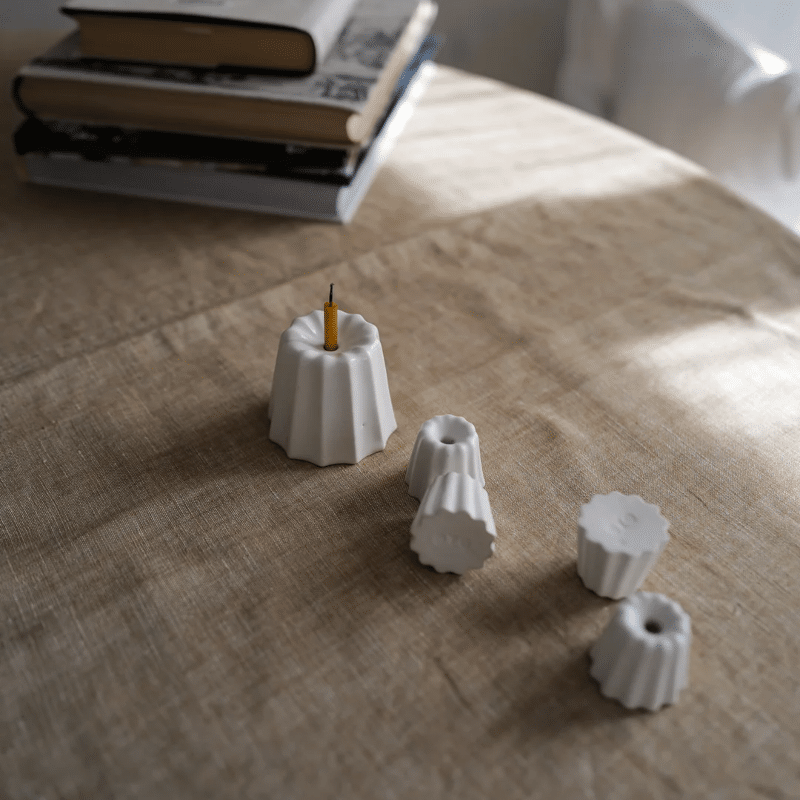 Kerzenhalter Porzellan - Canele big weiss von OVO Things