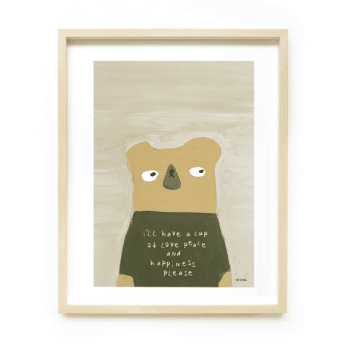 Print - Bear I'll have a cup of love... A3 von Ted & Tone