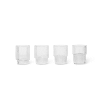 Likörglas - Ripple klar 4er Set von Ferm Living