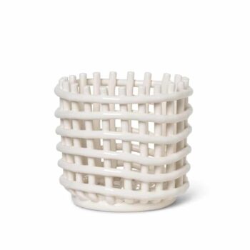 Korb - Ceramic Basket Off-White S von Ferm Living