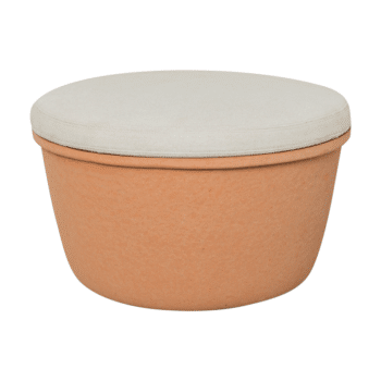 Pouf - Barcelona clay/Top ivory von Paper Paste Living