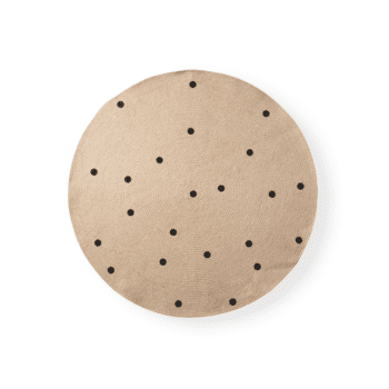 Teppich Jute – Black Dots rund S von Ferm Living