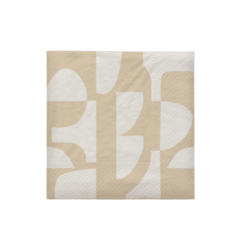 Serviette - Lara beige/off white von Broste Copenhagen