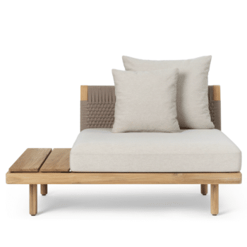 Sofa Outdoor - E520 Modul mit kurzer Rückenlehne & Sidetable von Carl Hansen